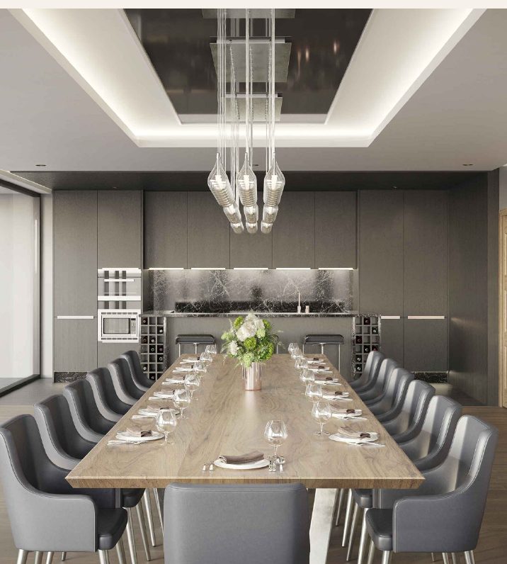 Private dining room, CGI
