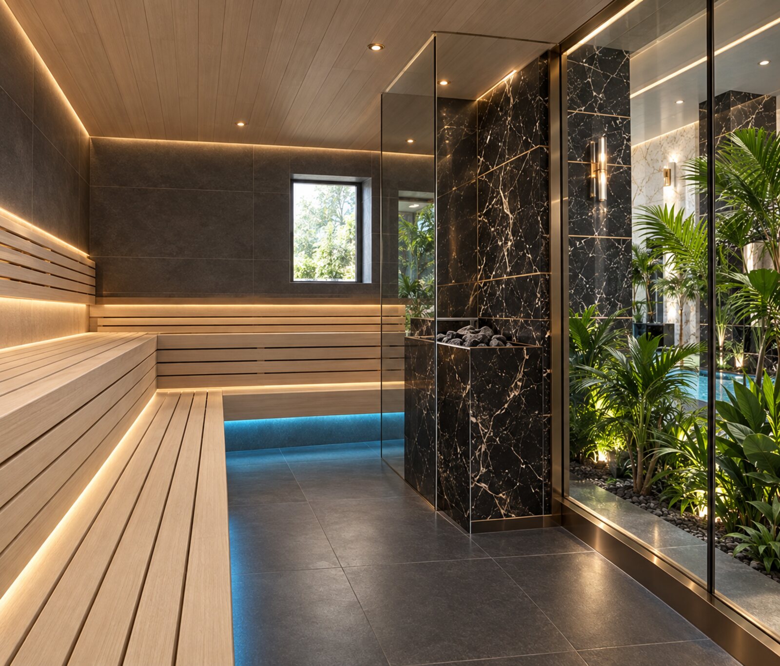 Infra-red sauna, indicative concept CGI